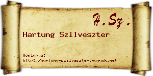 Hartung Szilveszter névjegykártya
