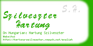 szilveszter hartung business card